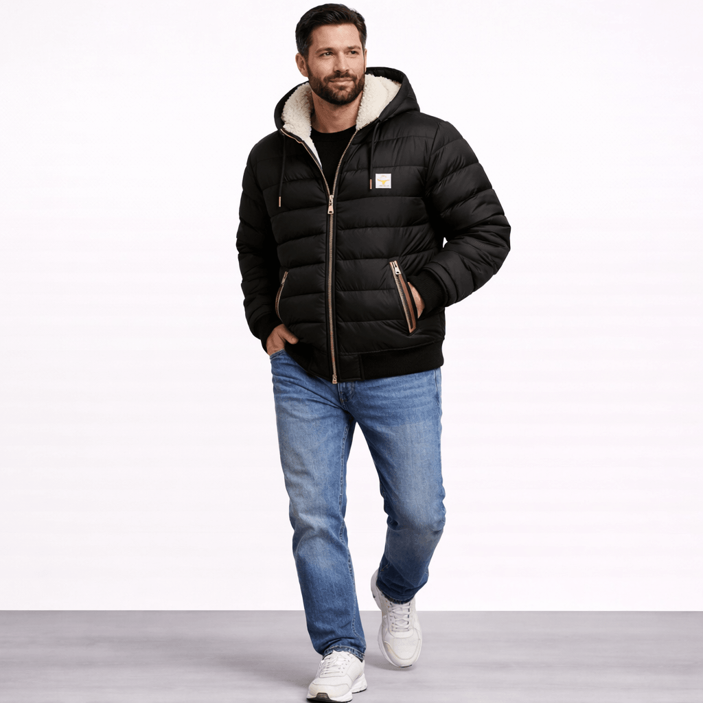Théo | Abrigo Acolchado Con Capucha Y Forro De Sherpa