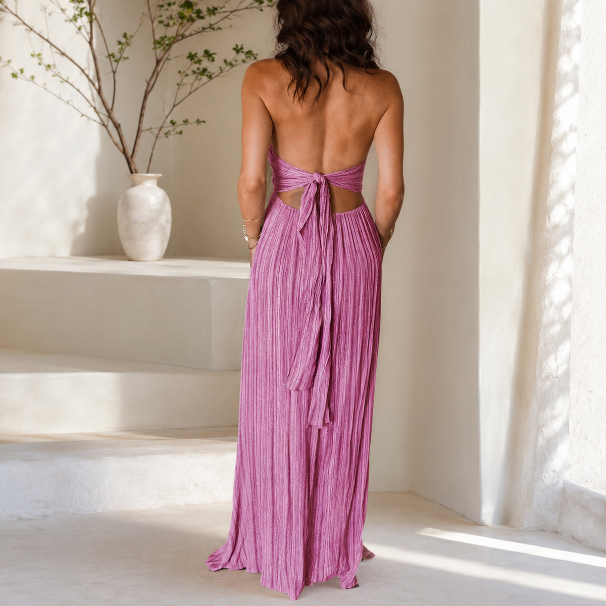 Judith™ - Vestido plisado sin mangas