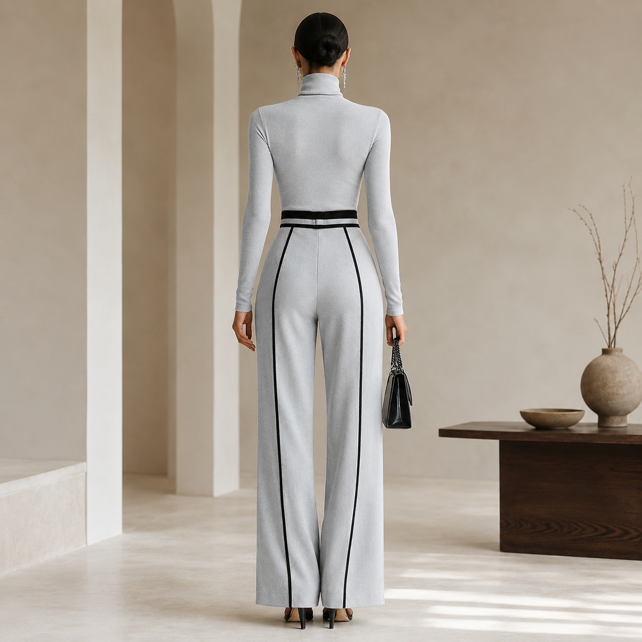 Vera™ | Conjunto elegante con detalle de contraste