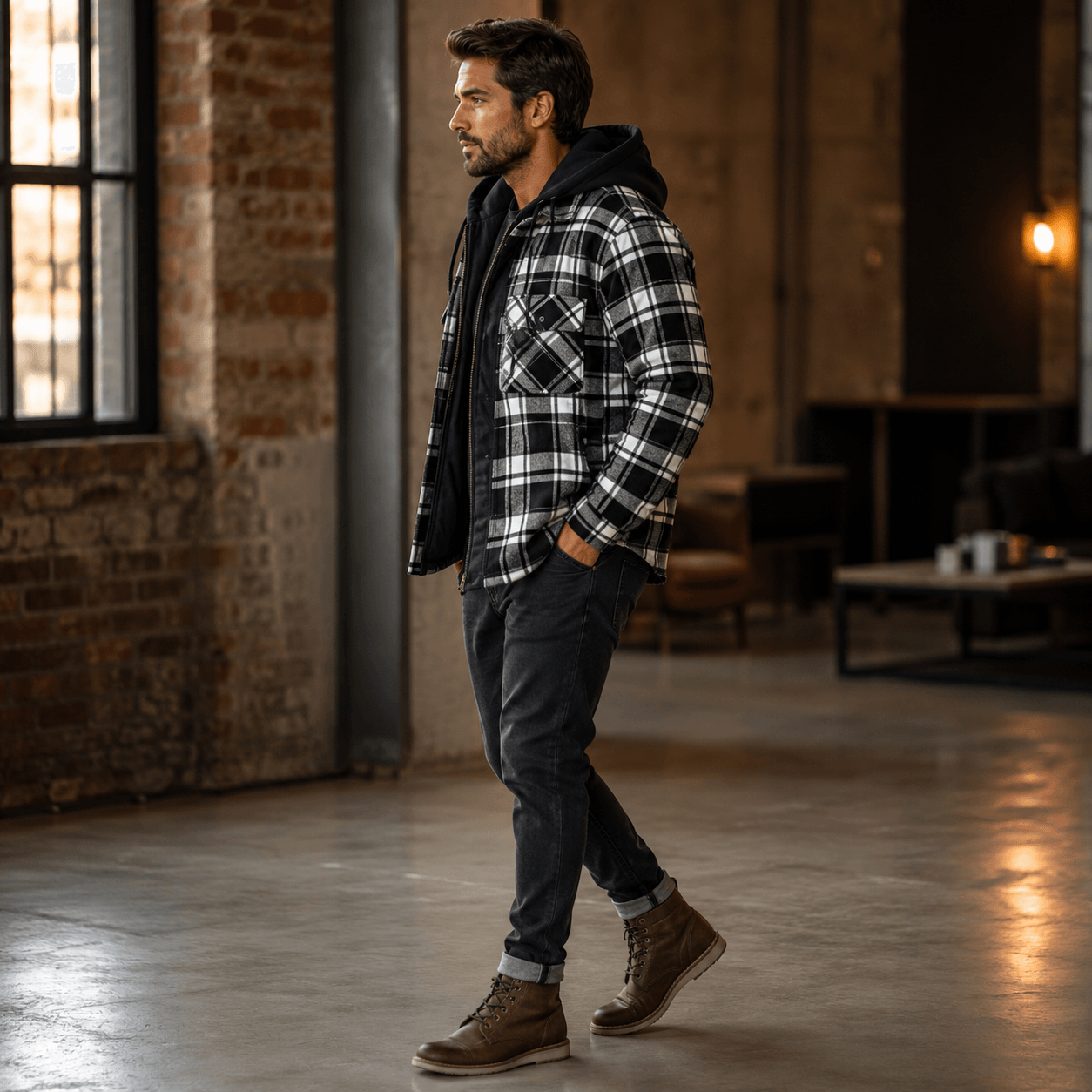 Gonzalo | Abrigo cálido de mezcla de lana premium
