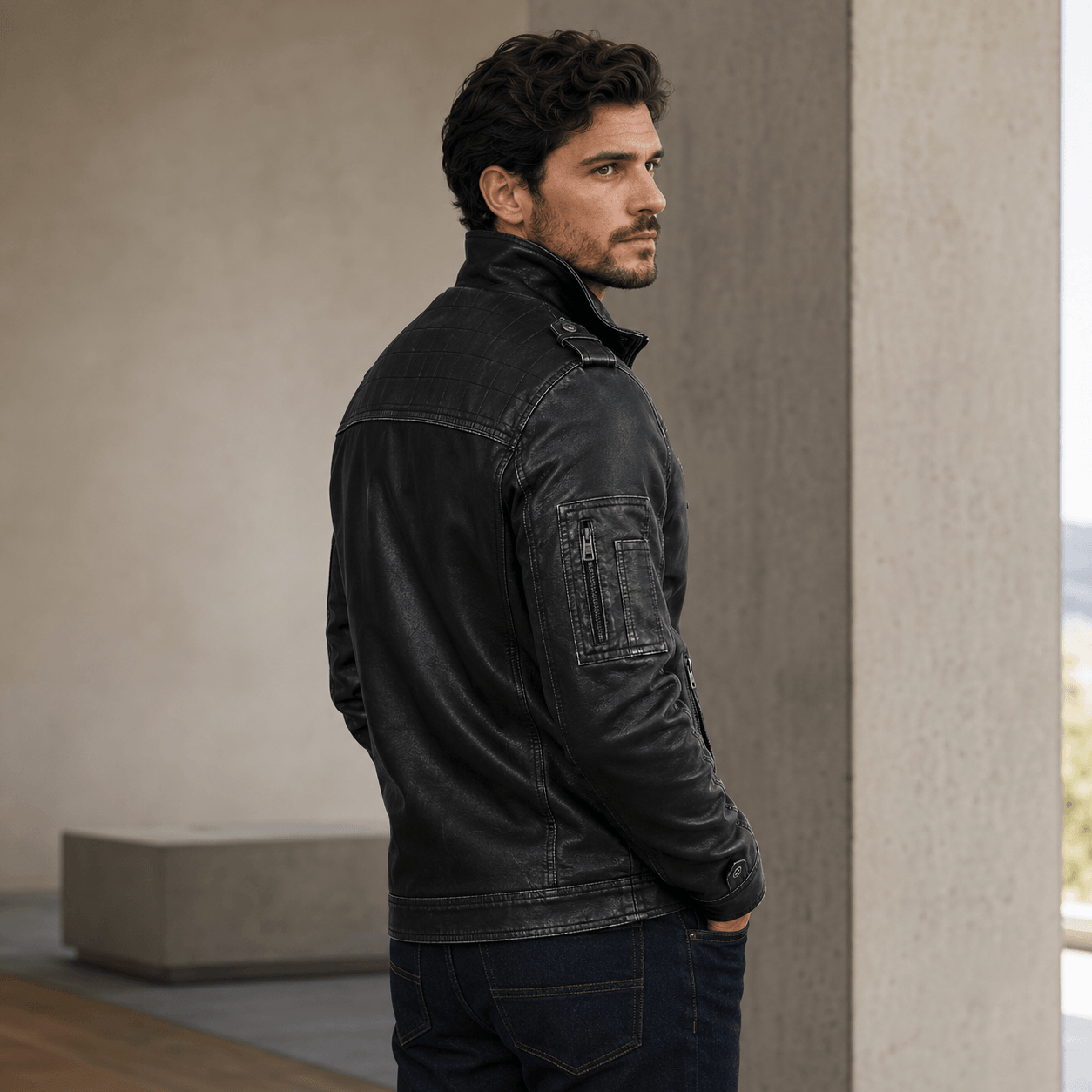 Lumian | Chaqueta Formal De Cuero Para Hombre
