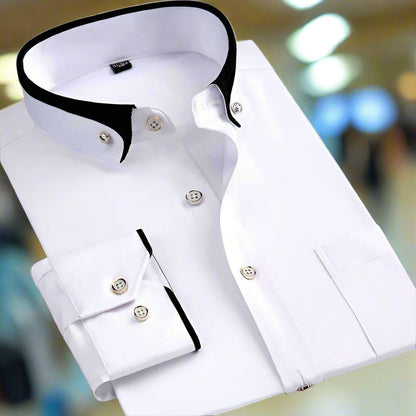 Albert: Camisa Clásica De Algodón Con Mangas Largas