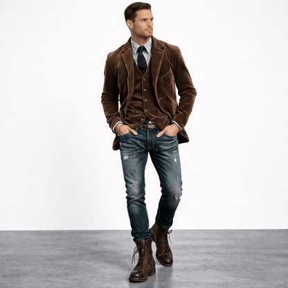 Juan | Conjunto De Chaqueta Y Chaleco De Pana