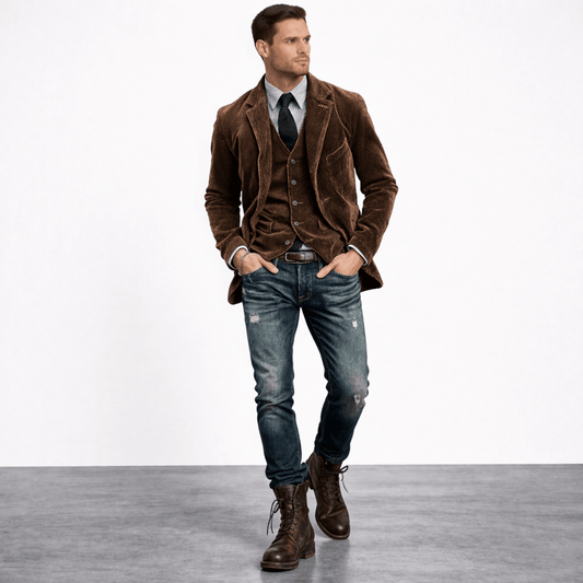 Juan | Conjunto De Chaqueta Y Chaleco De Pana