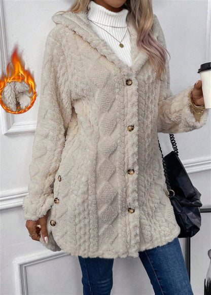 Valentina™ Cárdigan con capucha de lana estilo Argyle, ideal para otoño e invierno