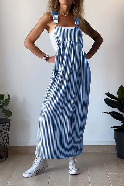 Lydia™ - Vestido casual de rayas con tirantes