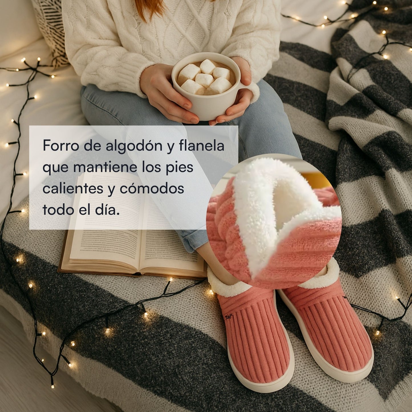 Pantuflas SheValues™ – Comodidad y Calor Todo el Día sin Salir de Casa