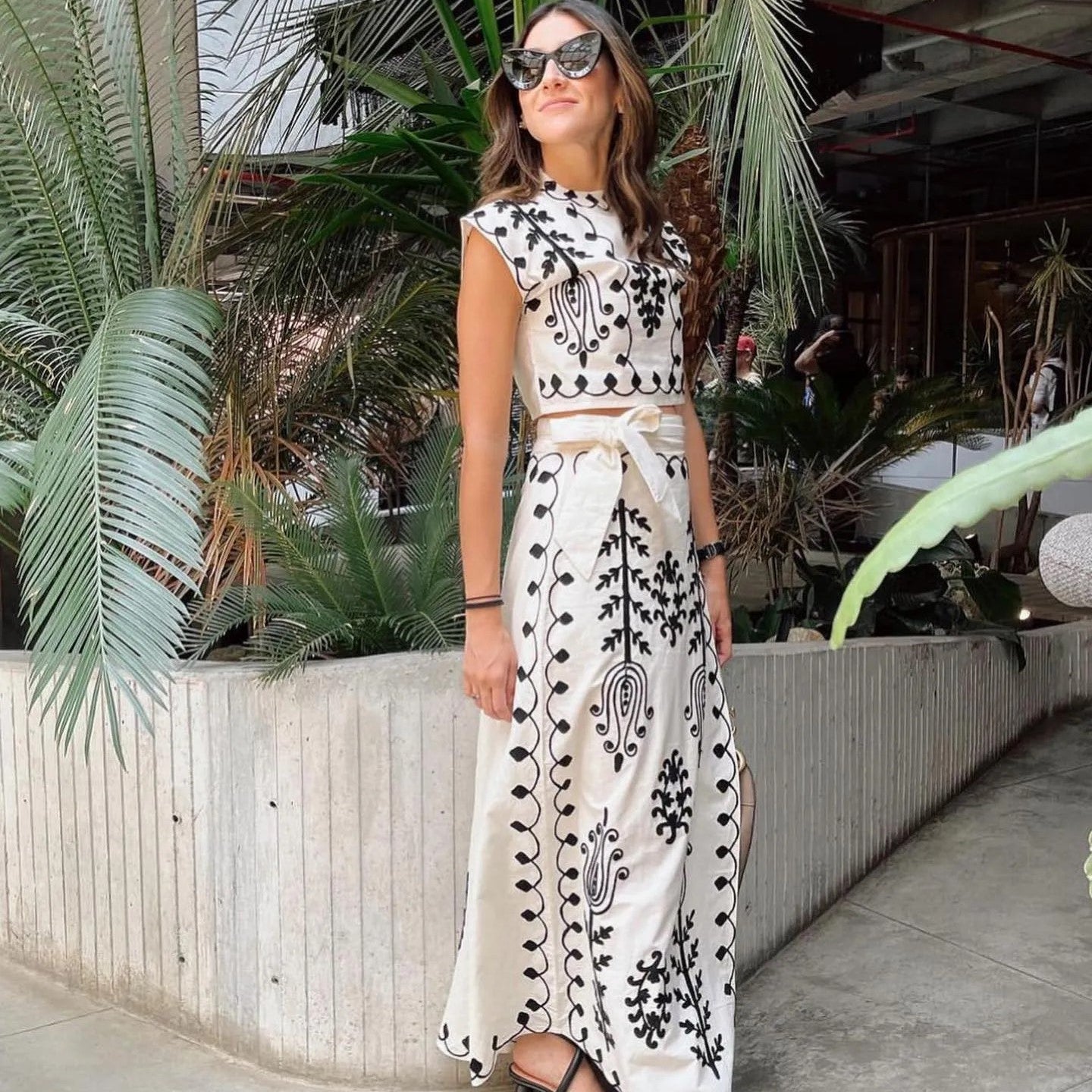 Melissa™ - Conjunto de top y falda larga