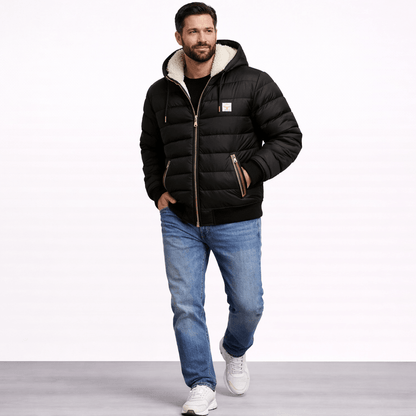 Théo | Abrigo Acolchado Con Capucha Y Forro De Sherpa