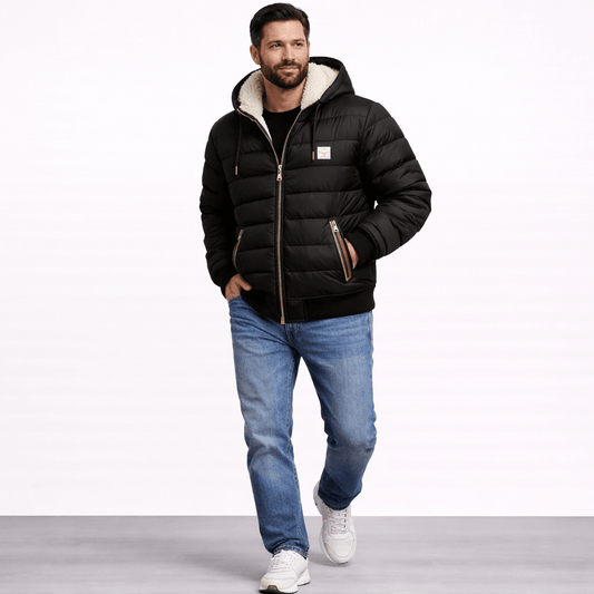 Théo | Abrigo Acolchado Con Capucha Y Forro De Sherpa