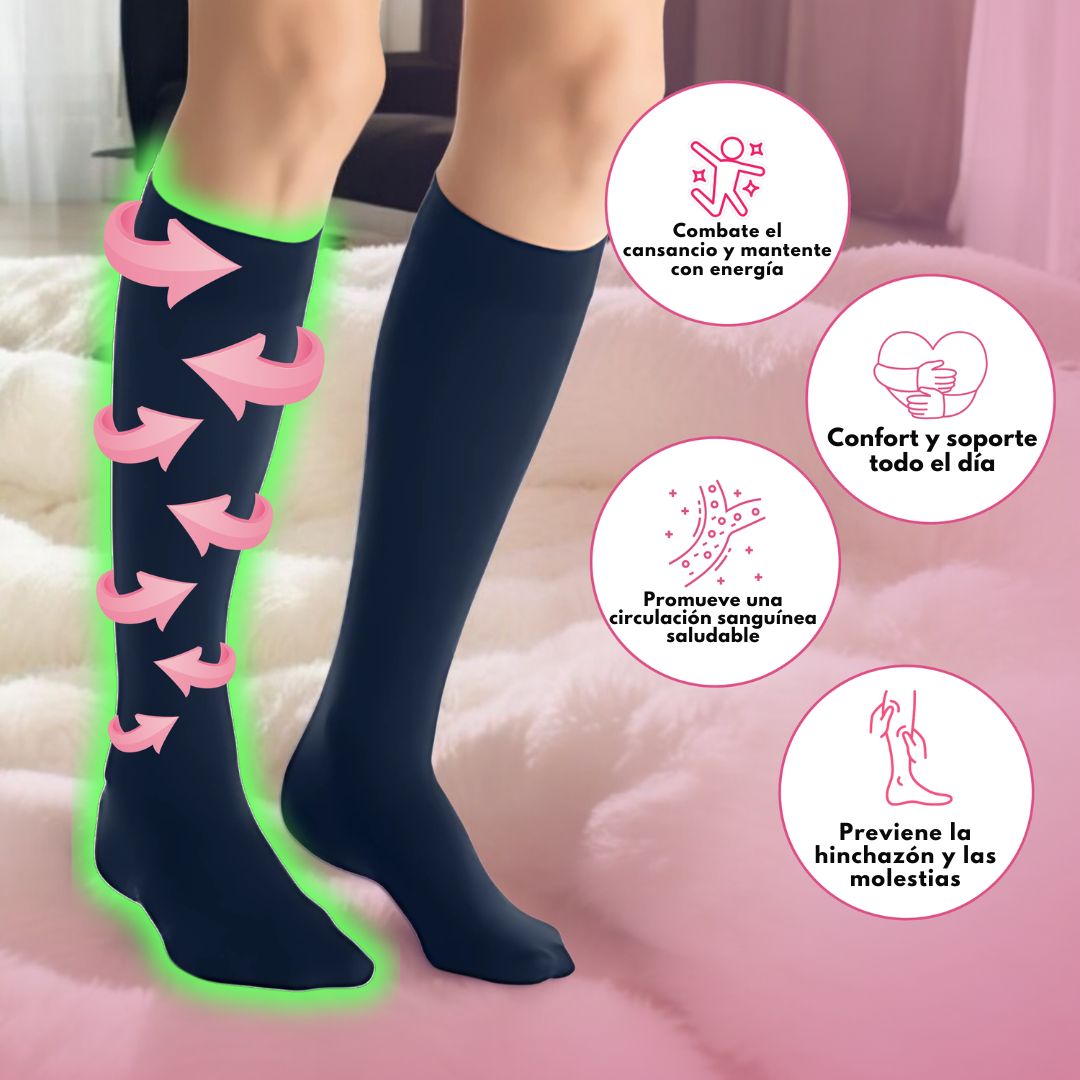 Calcetines de Compresión Ancha Avanzados para Uso Diario y Comodidad