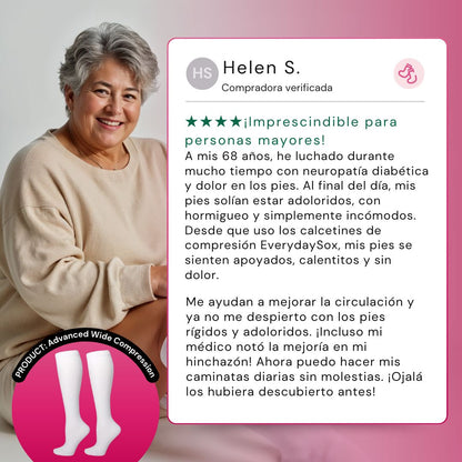 Calcetines de Compresión Ancha Avanzados para Uso Diario y Comodidad