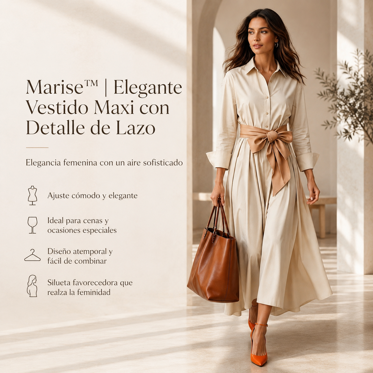 Marise™ | Elegante Vestido Maxi con Detalle de Lazo
