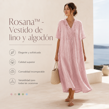 Rosana™ - Vestido de lino y algodón