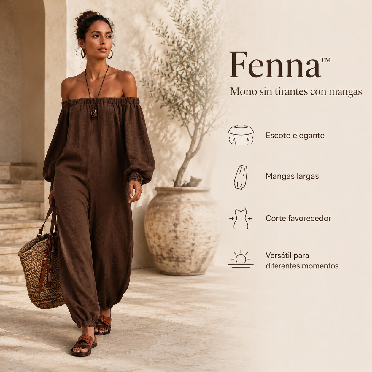Fenna™ | Mono sin tirantes con mangas