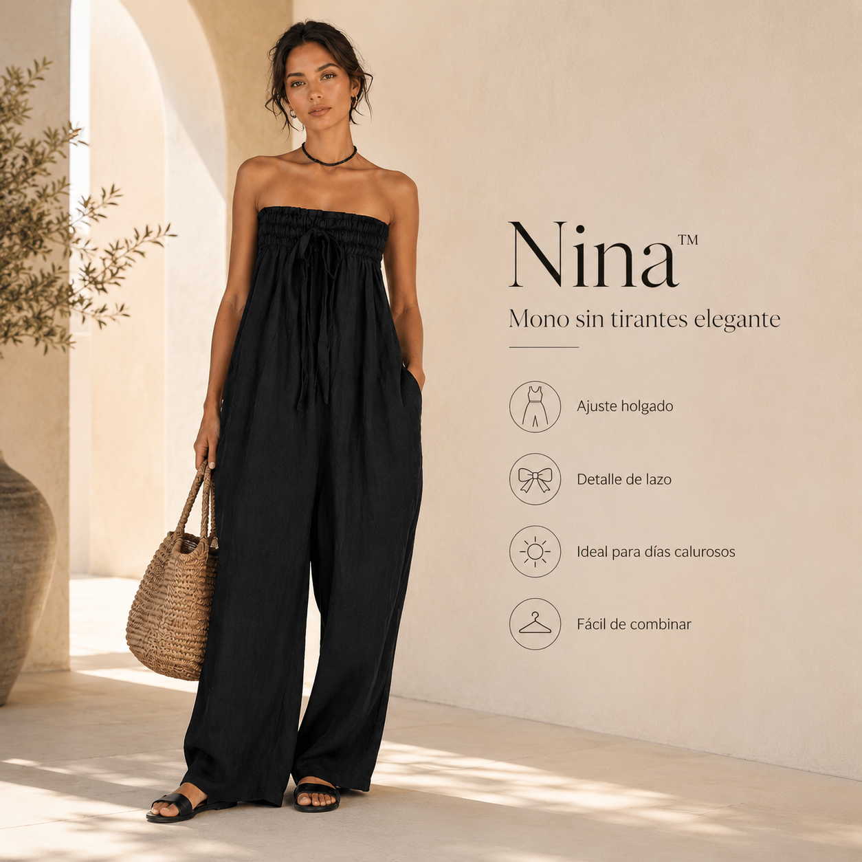 Nina™ | Mono sin tirantes elegante