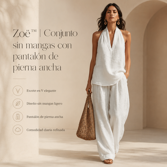 Zoë™ | Conjunto sin mangas con pantalón de pierna ancha
