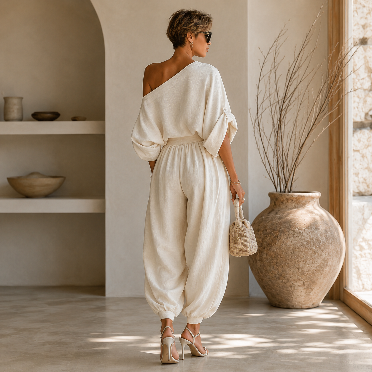 Mila™ | Conjunto de dos piezas con hombros al descubierto