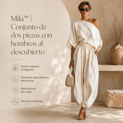 Mila™ | Conjunto de dos piezas con hombros al descubierto