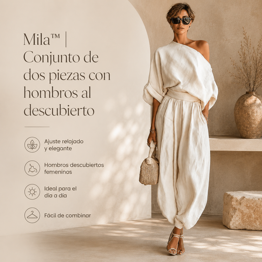 Mila™ | Conjunto de dos piezas con hombros al descubierto