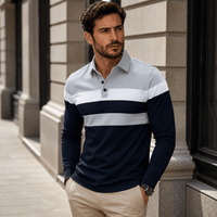 Gris Claro Con Azul Marino