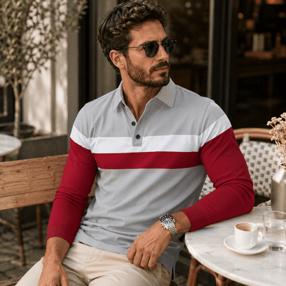 Egu | Polo De Rayas Tricolor Para Hombre