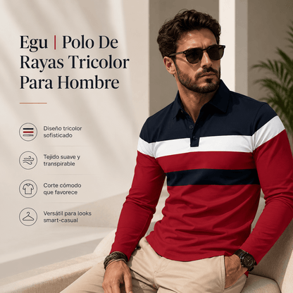 Egu | Polo De Rayas Tricolor Para Hombre