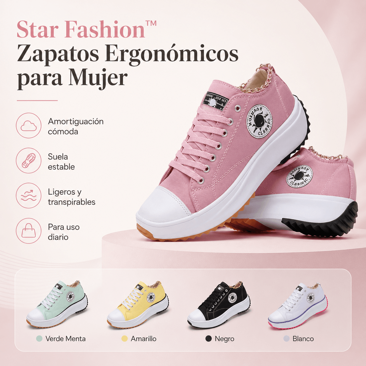 Star Fashion™ Zapatos Ergonómico para Mujer