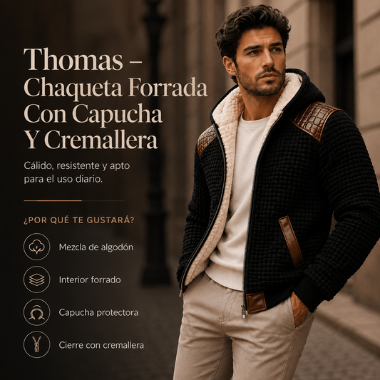 Thomas – Chaqueta Forrada Con Capucha Y Cremallera