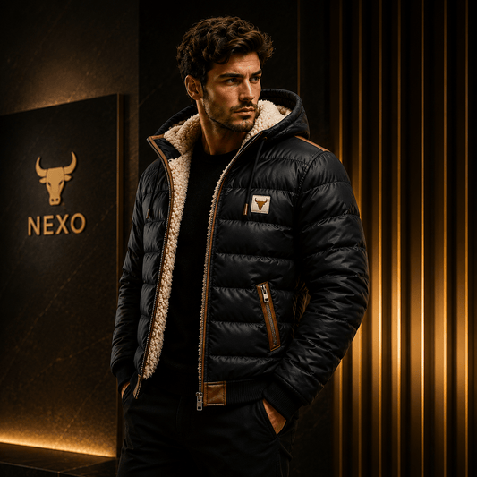 Théo | Abrigo Acolchado Con Capucha Y Forro De Sherpa