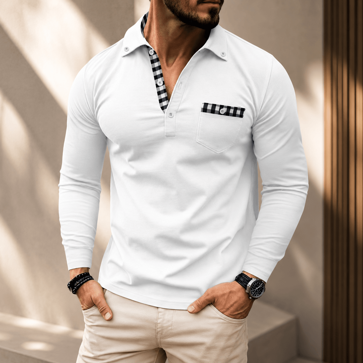 Lotas | Polo Elegante A Cuadros Para Hombre