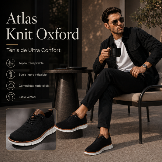 Atlas Knit Oxford — Tenis de Ultra Confort