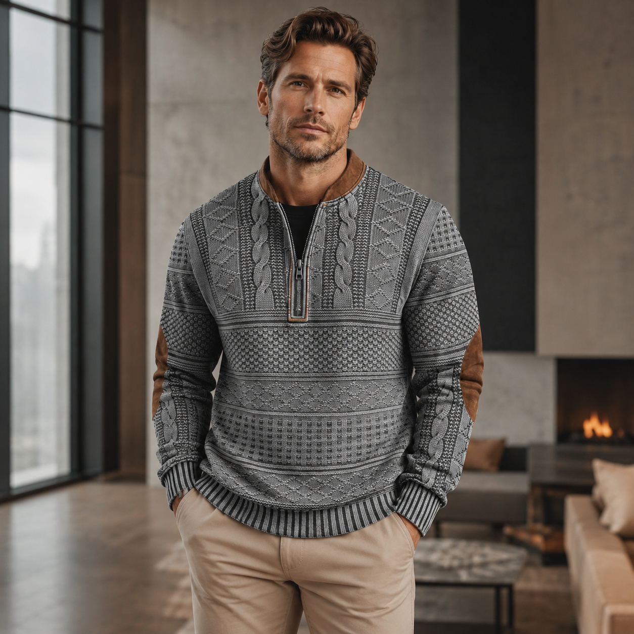 Miguel | Jersey de punto con detalle de cremallera.