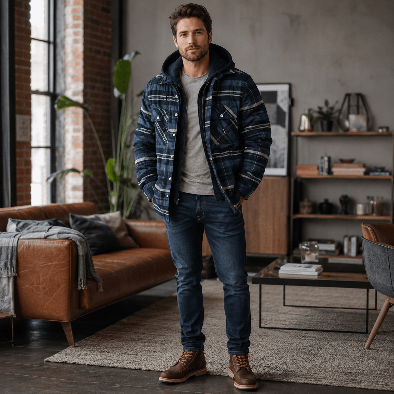 Gonzalo | Abrigo cálido de mezcla de lana premium