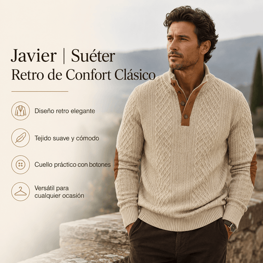 Javier | Suéter Retro de Confort Clásico