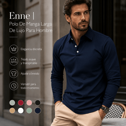 Enne | Polo De Manga Larga De Lujo Para Hombre