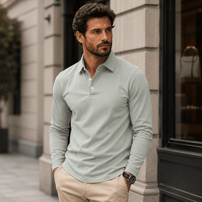 Enne | Polo De Manga Larga De Lujo Para Hombre