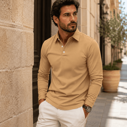 Enne | Polo De Manga Larga De Lujo Para Hombre