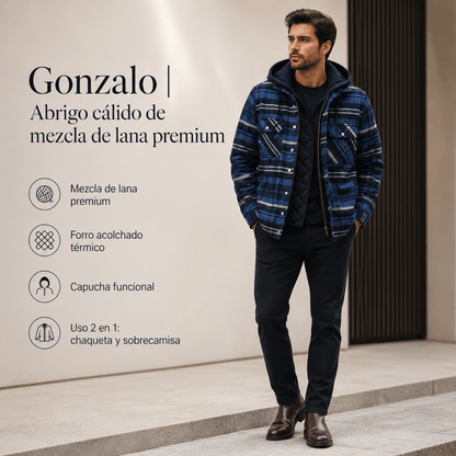 Gonzalo | Abrigo cálido de mezcla de lana premium