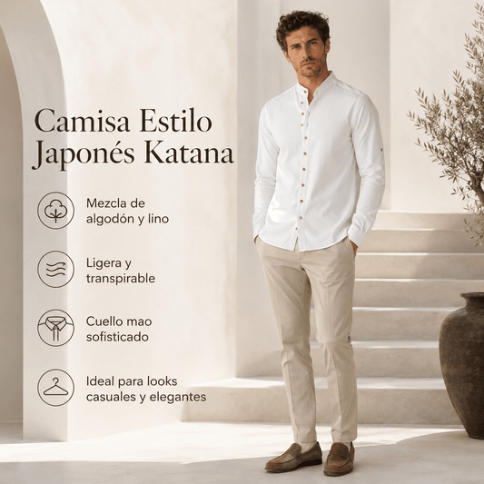 Camisa Estilo Japonés Katana