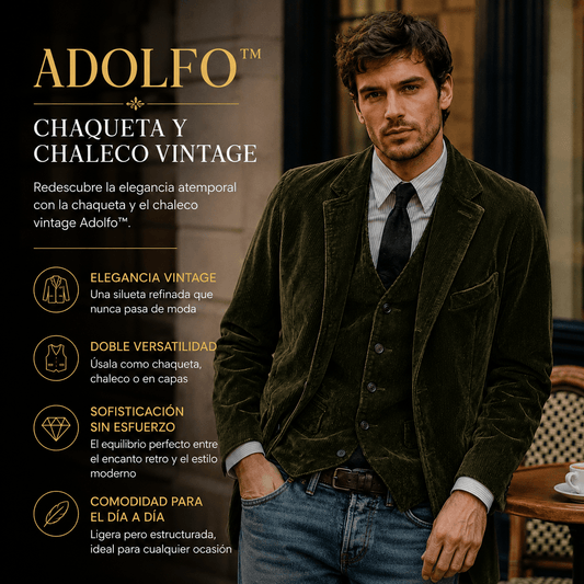 ADOLFO™| CHAQUETA Y CHALECO VINTAGE