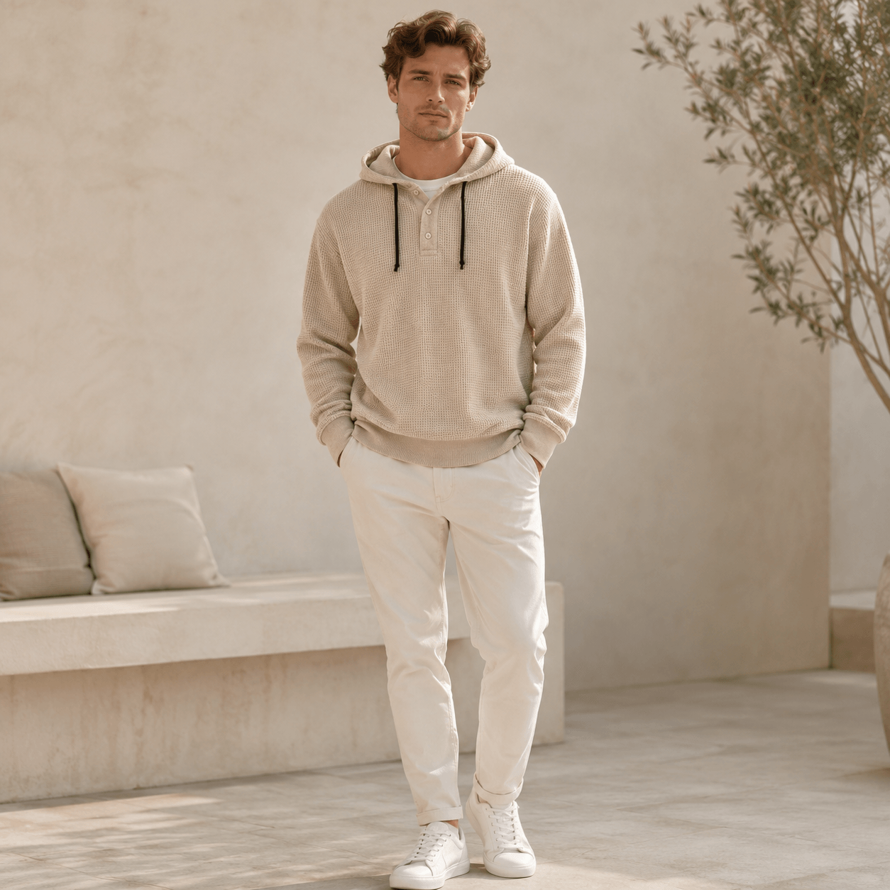Sudadera con Capucha Waffle Bromley Premium
