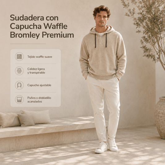 Sudadera con Capucha Waffle Bromley Premium