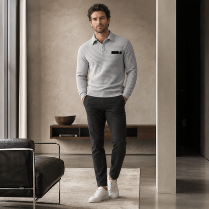 Abini | Polo De Jacquard Texturizado Para Hombre
