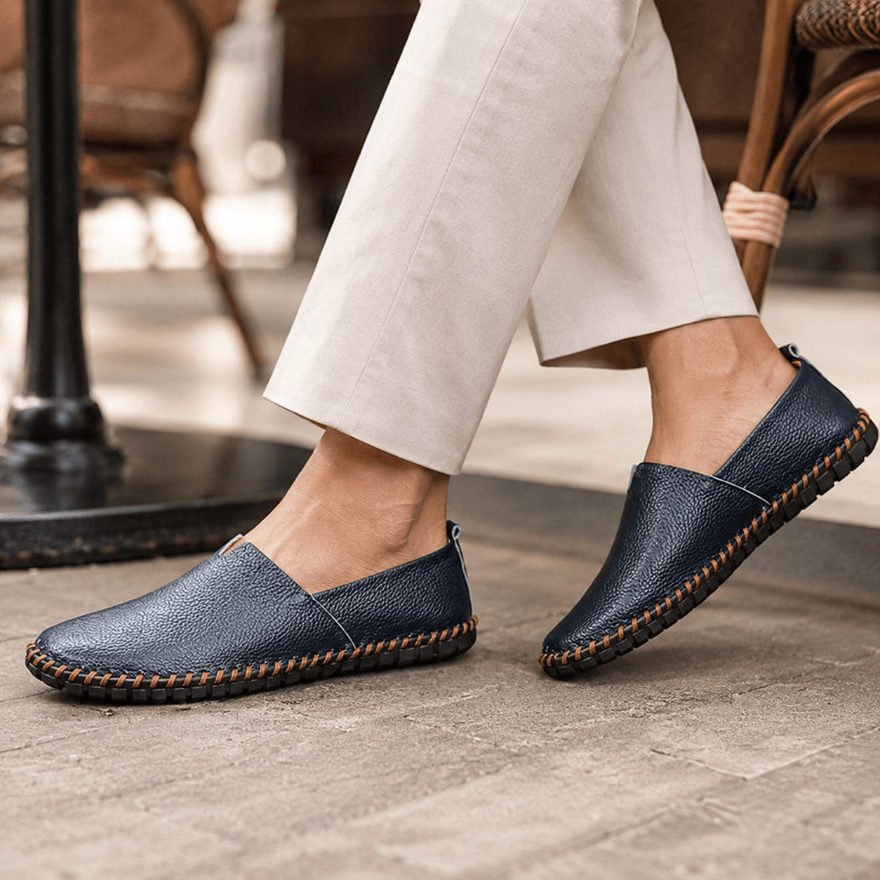 Massimo™ Mocasín de Cuero Premium