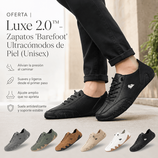 OFERTA | Luxe 2.0™ - Zapatos 'Barefoot' Ultracómodos de Piel (Unisex)