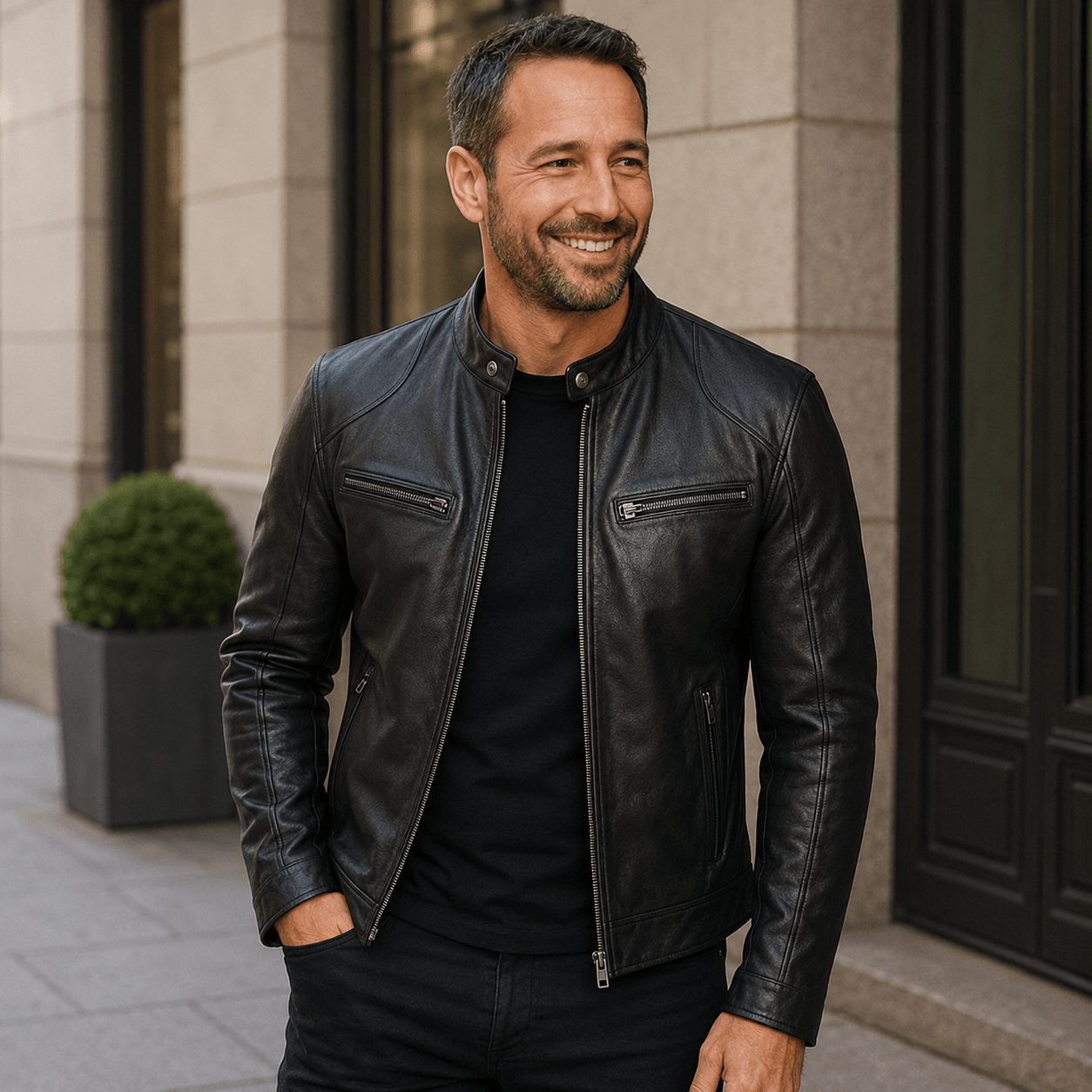 Álvarez | Chaqueta de Cuero Premium