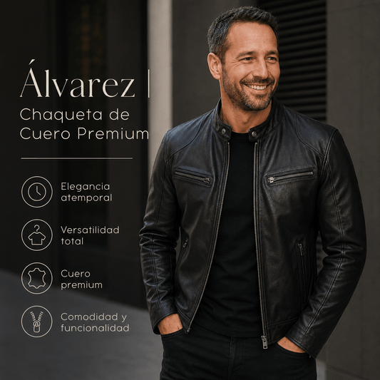Álvarez | Chaqueta de Cuero Premium