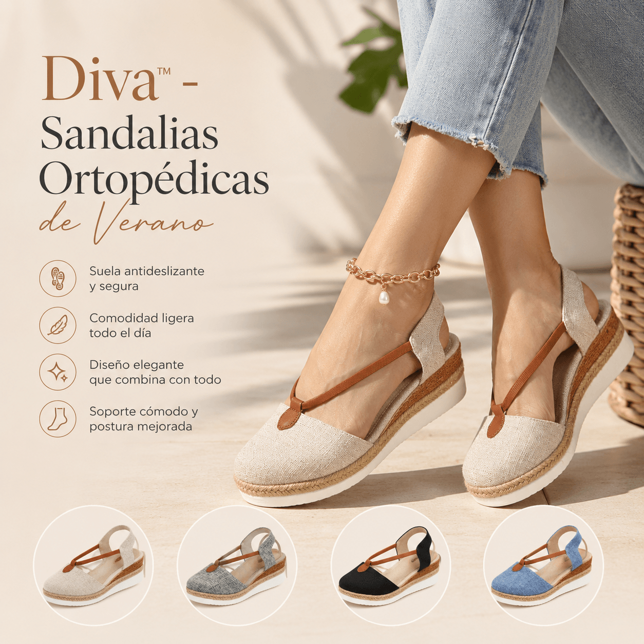 Diva™ - Sandalias Ortopédicas de Verano
