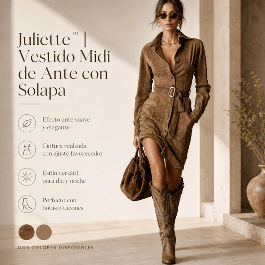 Juliette™ | Vestido Midi de Ante con Solapa